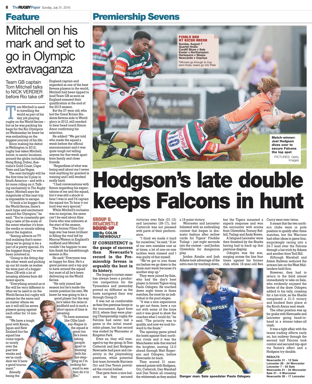 The Rugby Paper Preview Pages
