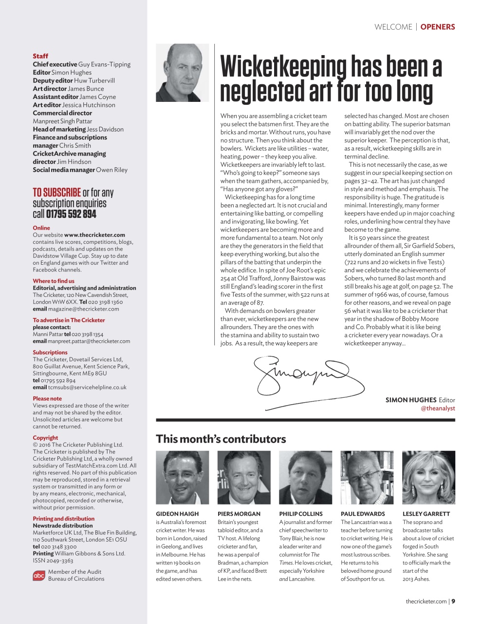 The Cricketer Magazine Preview Pages