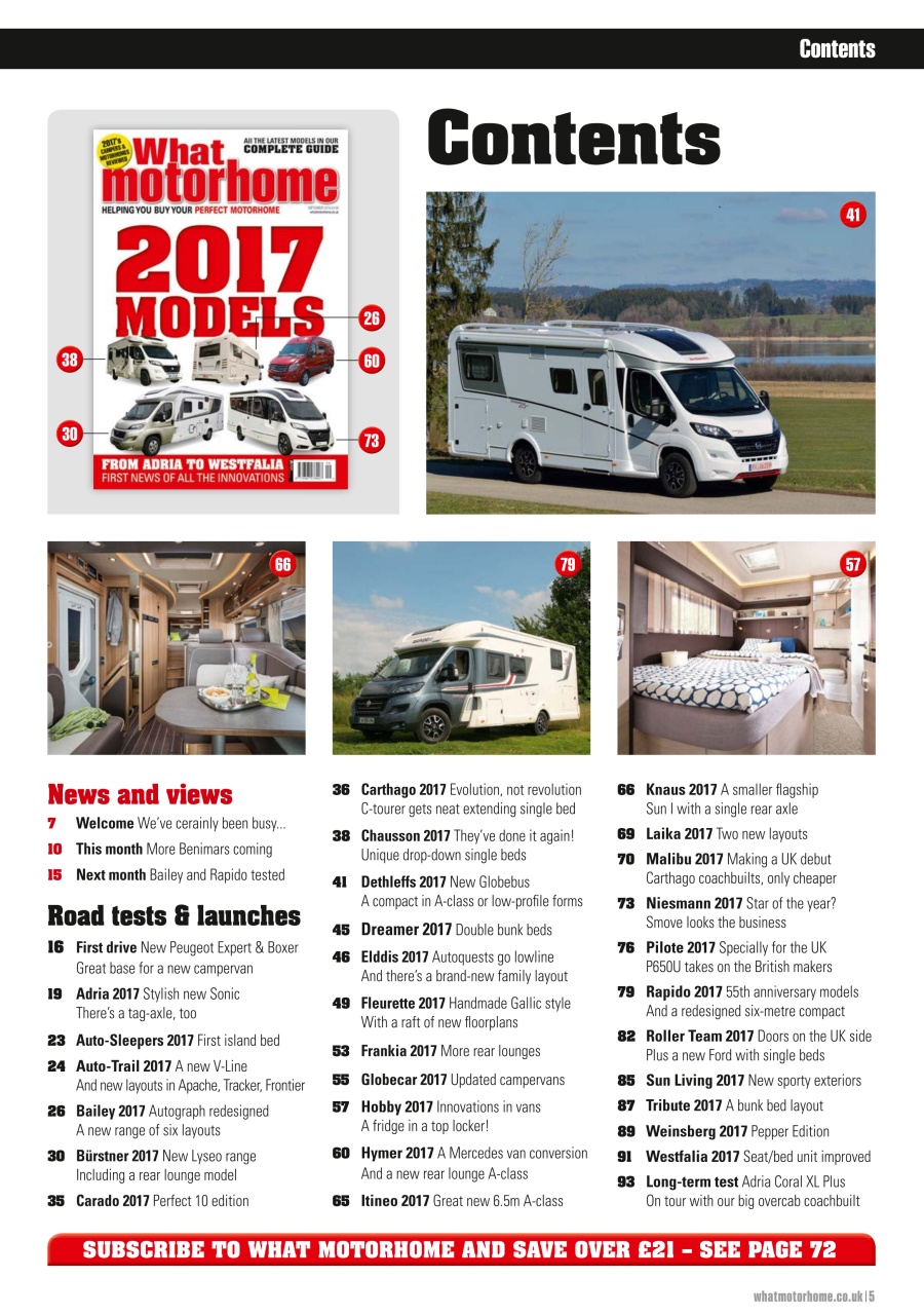 What Motorhome magazine Preview Pages