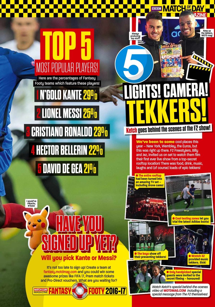 Match of the Day Preview Pages