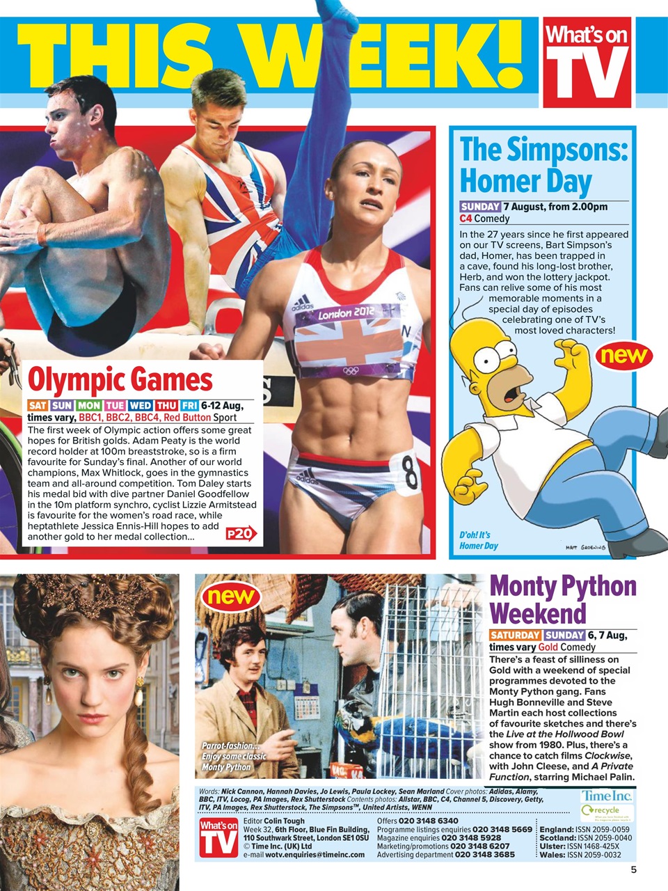 What's on TV Preview Pages