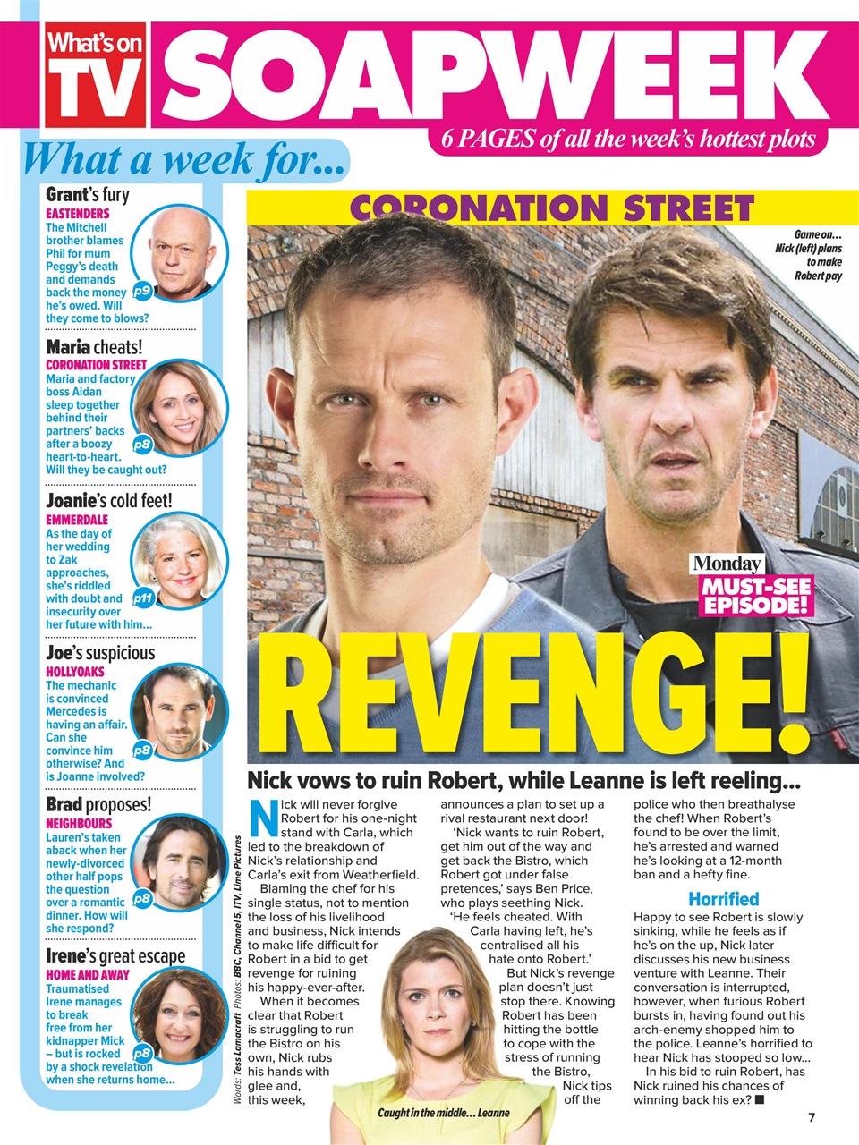 What's on TV Preview Pages