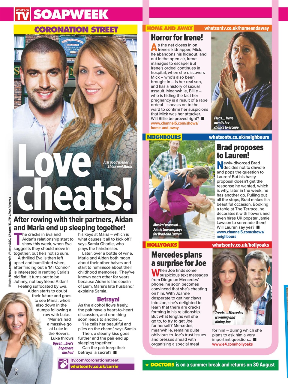 What's on TV Preview Pages