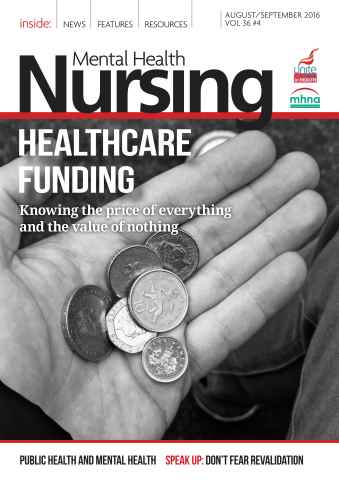 Mental Health Nursing issue August/September 2016