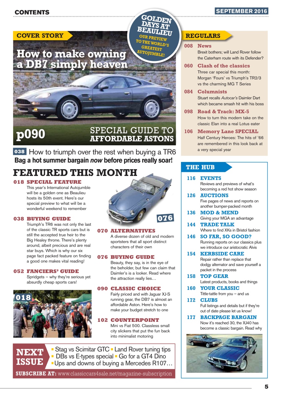 Classic Motoring Preview Pages