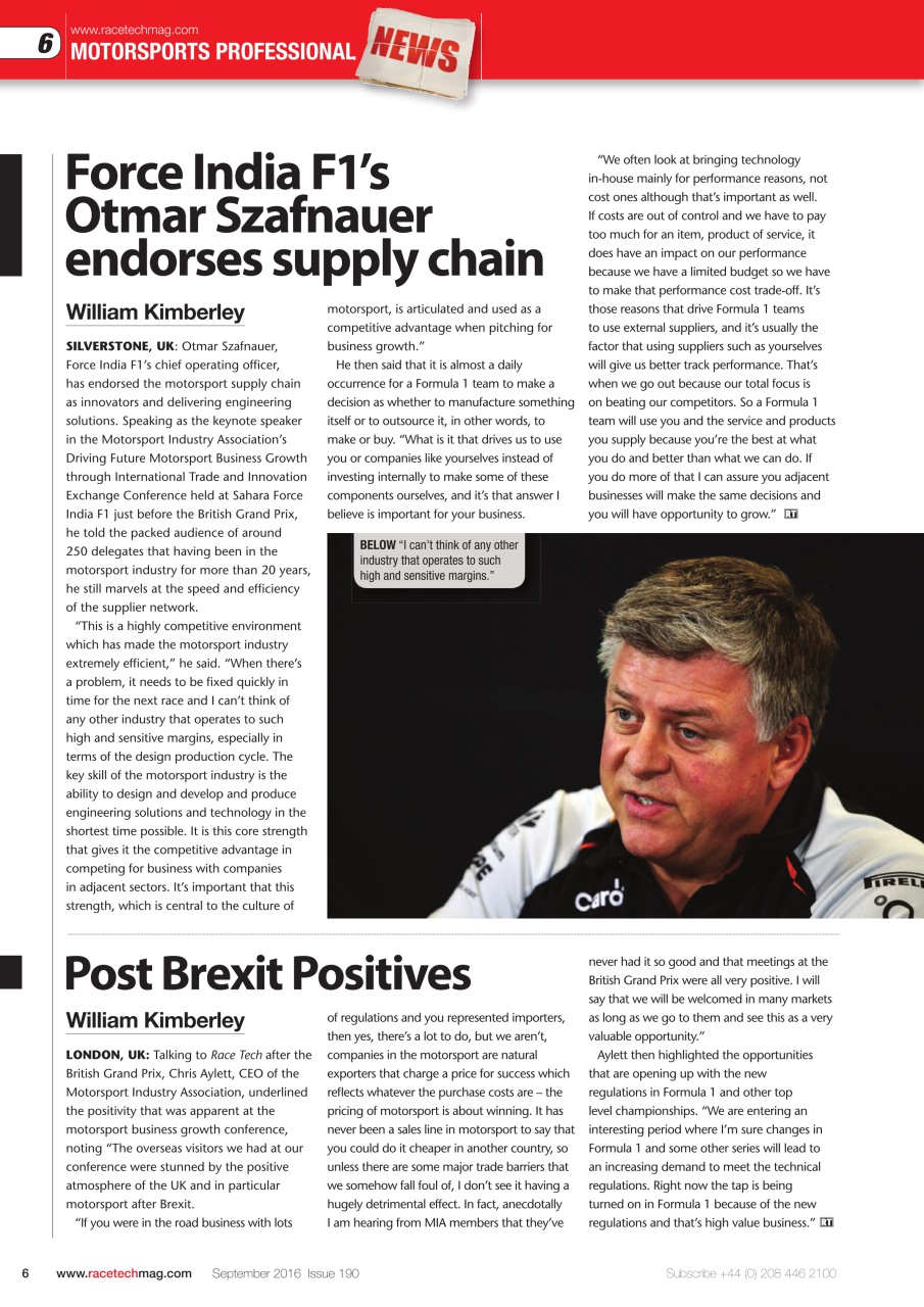 Race Tech Preview Pages