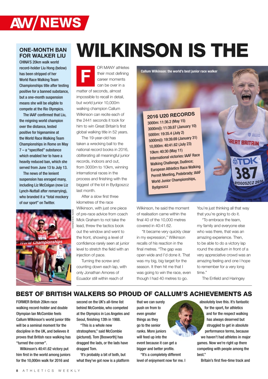 AW – Athletics Weekly Magazine Preview Pages