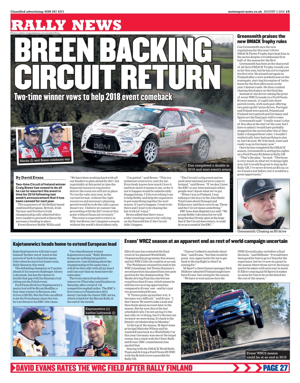 Motorsport News Preview Pages
