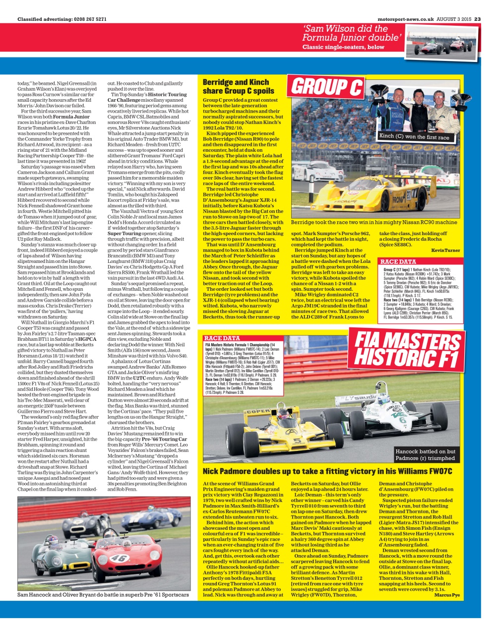 Motorsport News Preview Pages