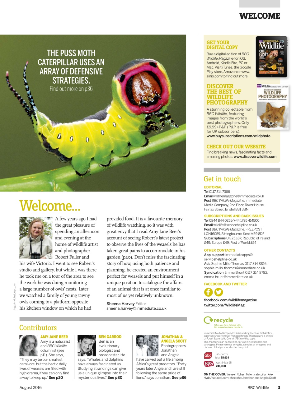 BBC Wildlife Magazine Preview Pages