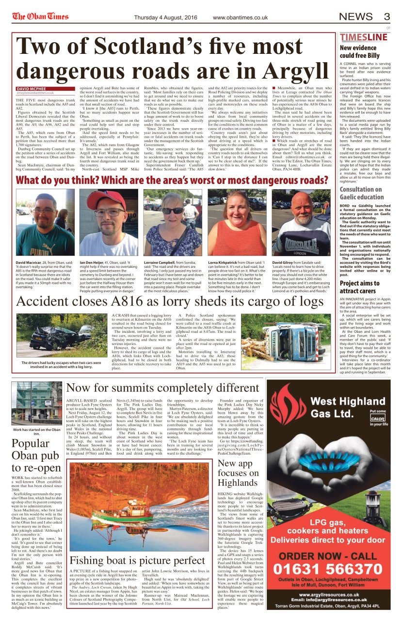 The Oban Times & Lochaber Times Preview Pages