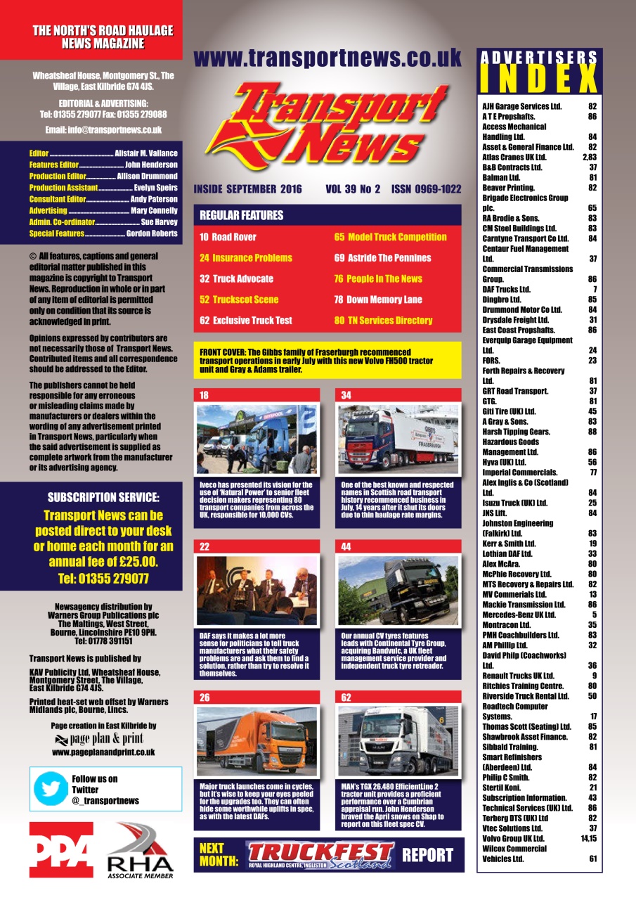 Transport News Preview Pages