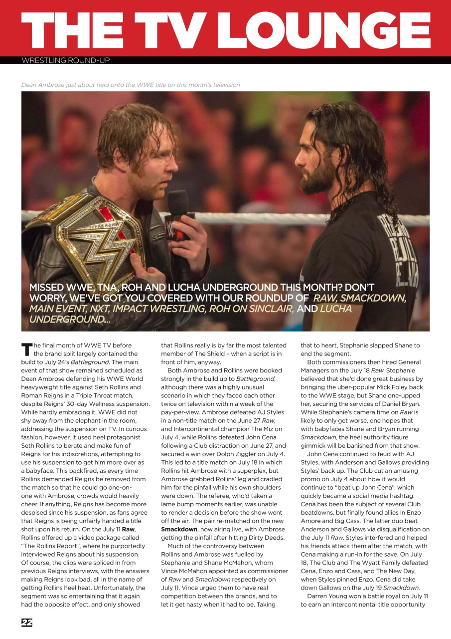 Wrestletalk Magazine Preview Pages