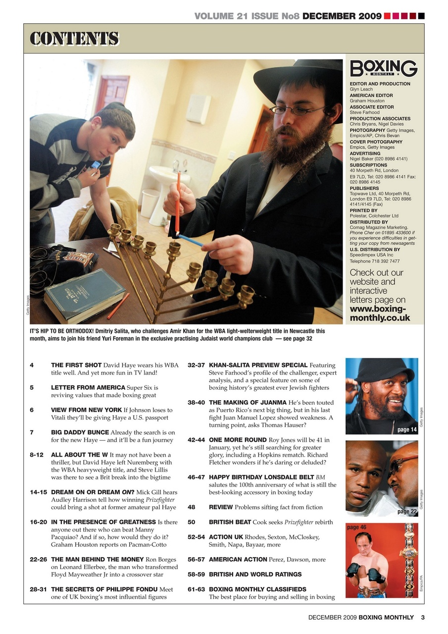 Boxing Monthly Preview Pages