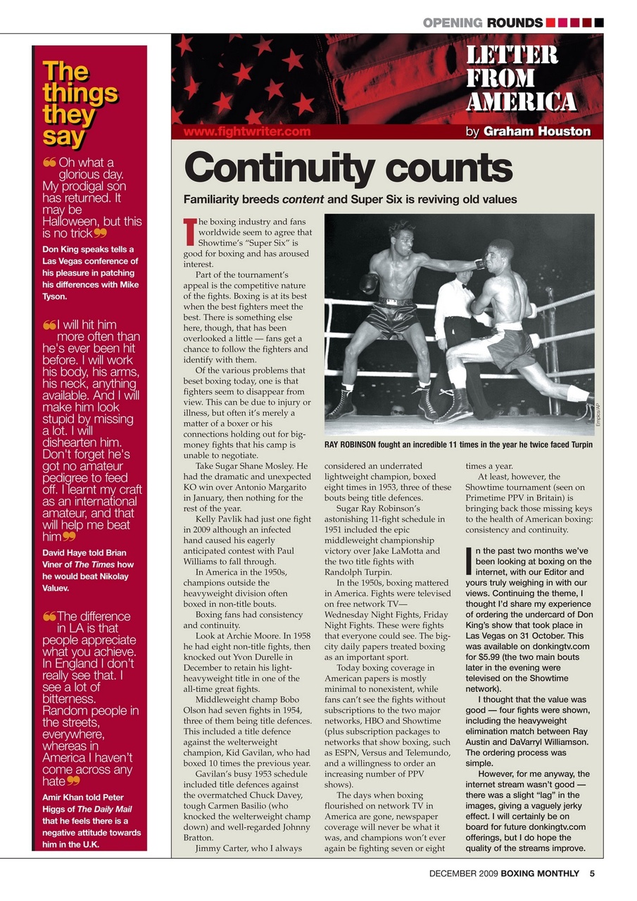 Boxing Monthly Preview Pages