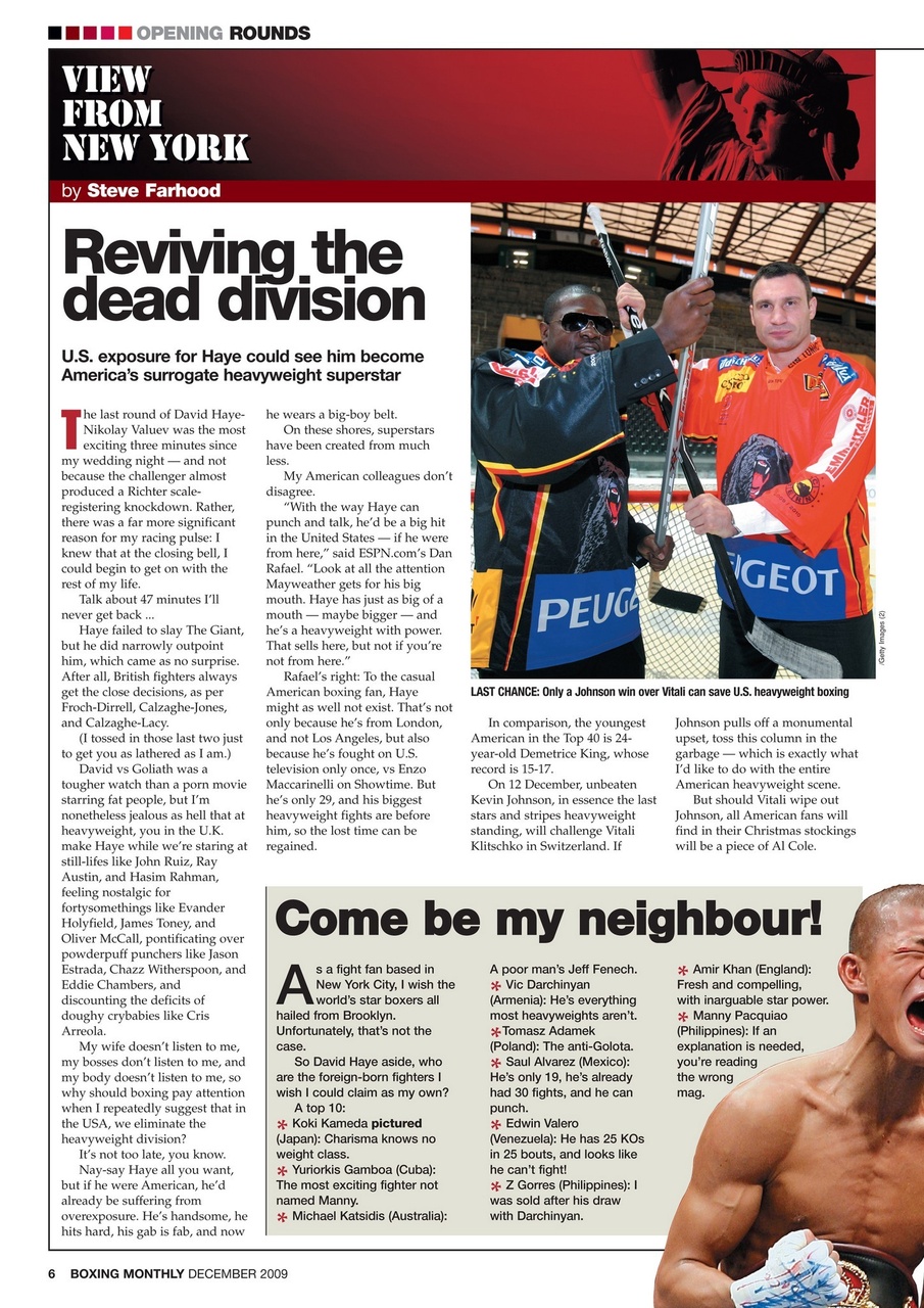 Boxing Monthly Preview Pages