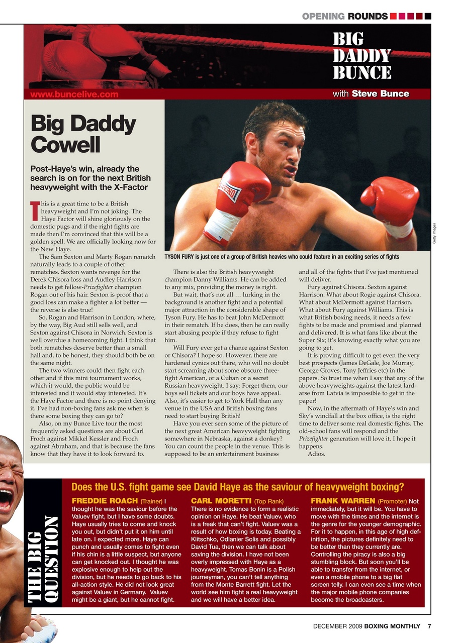 Boxing Monthly Preview Pages