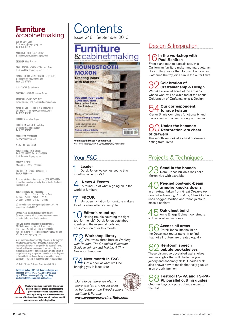 Furniture & Cabinetmaking Preview Pages