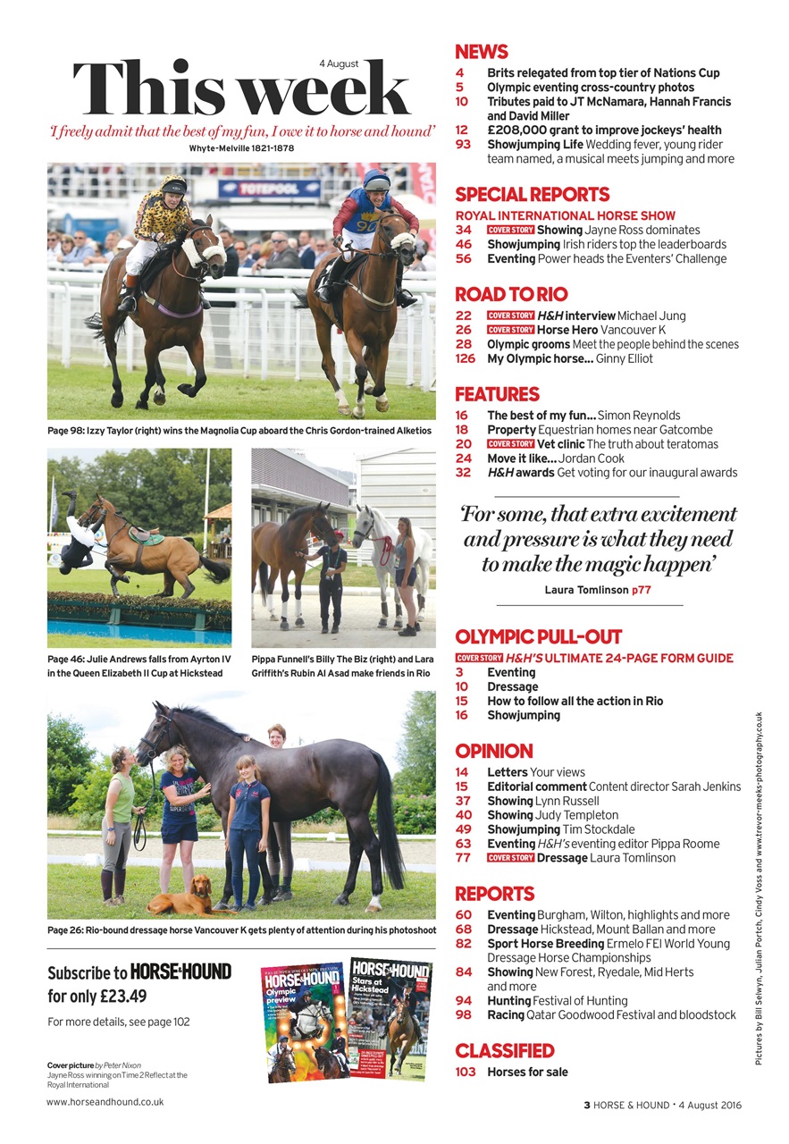 Horse & Hound Preview Pages