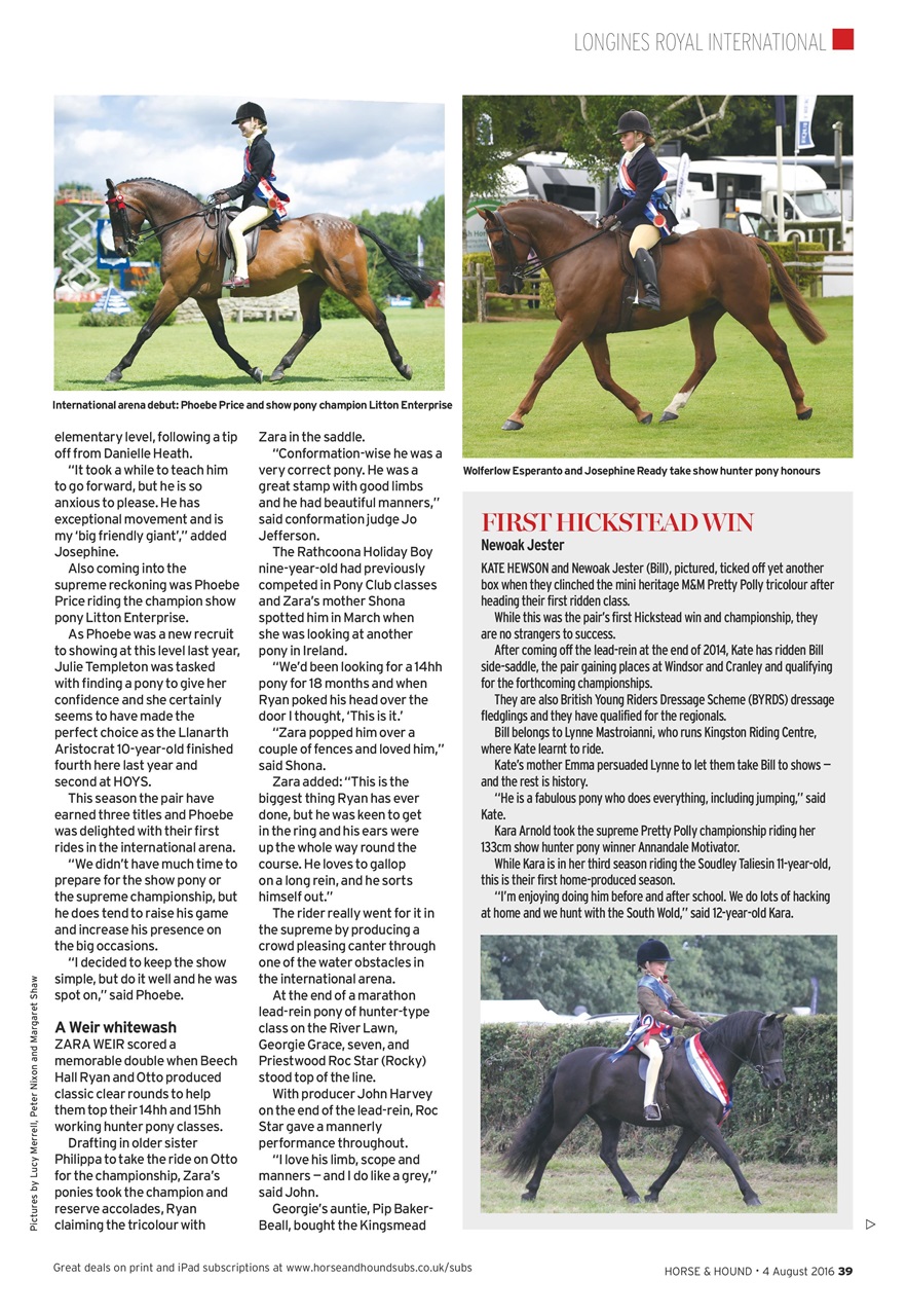 Horse & Hound Preview Pages
