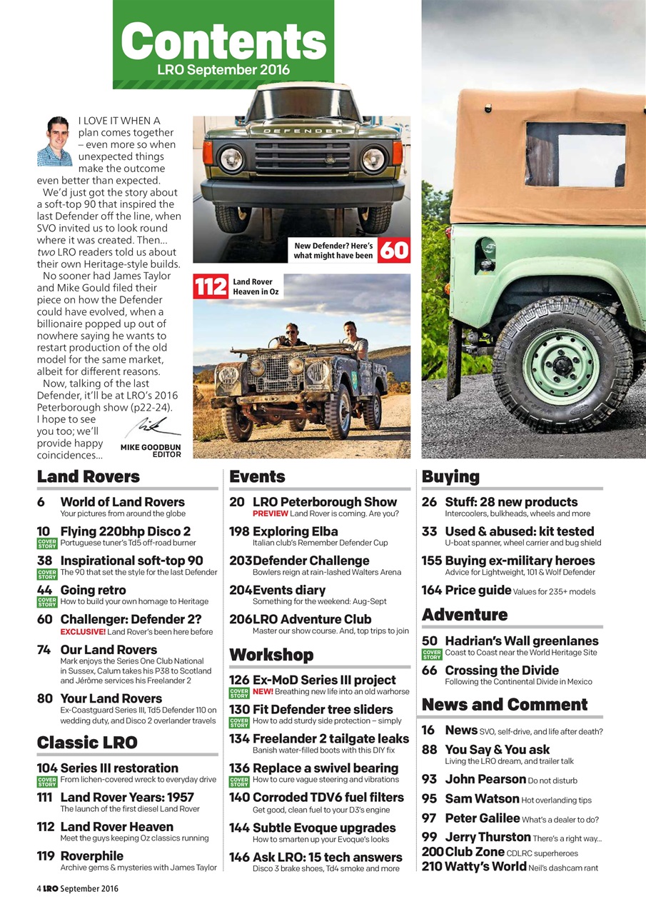 Land Rover Owner Preview Pages