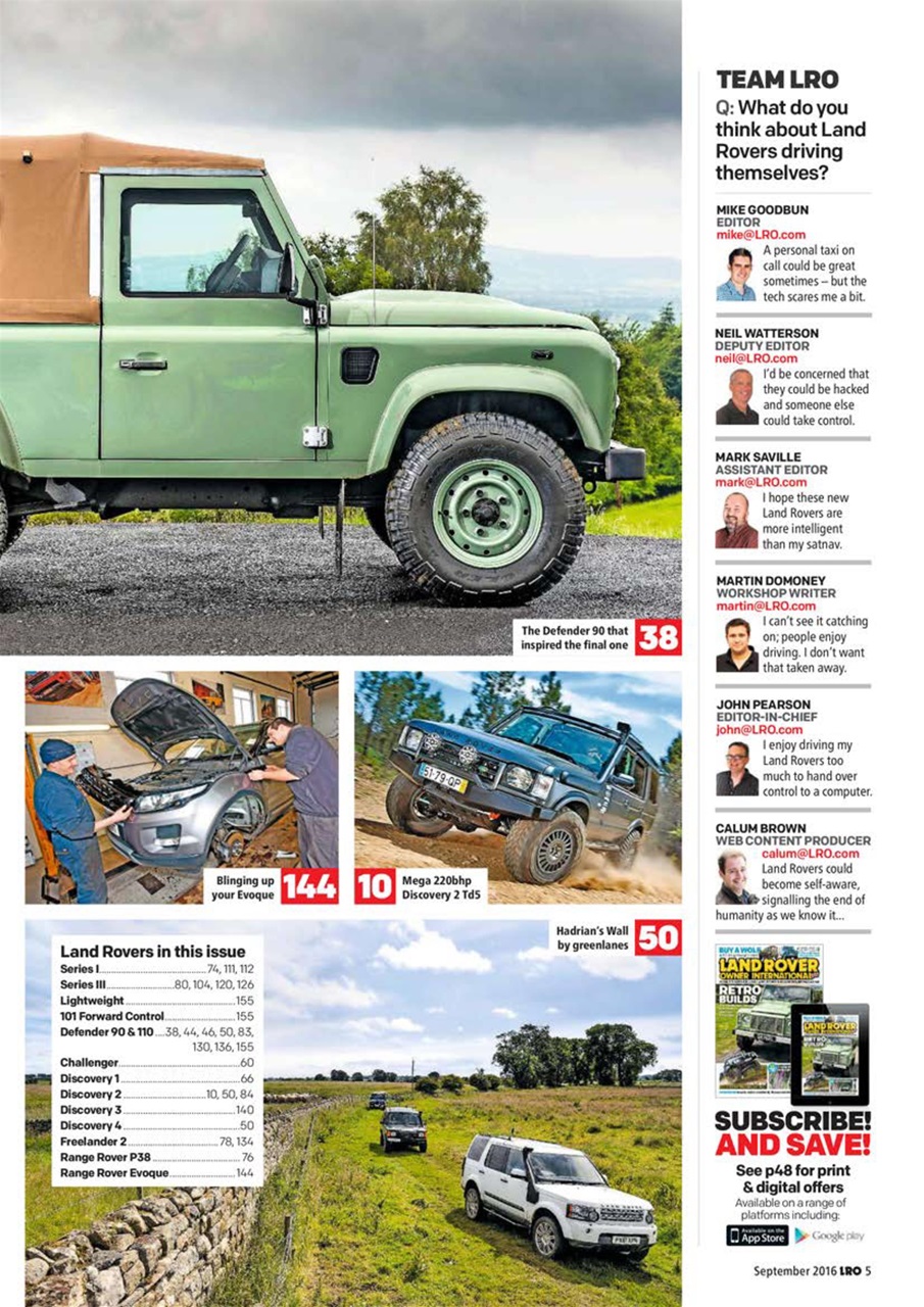 Land Rover Owner Preview Pages