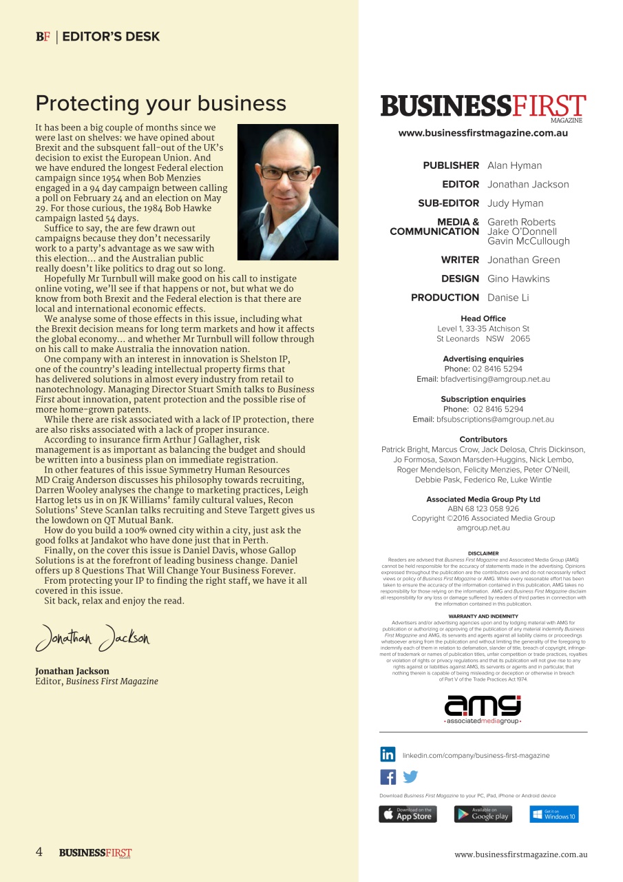 Business First Magazine Preview Pages