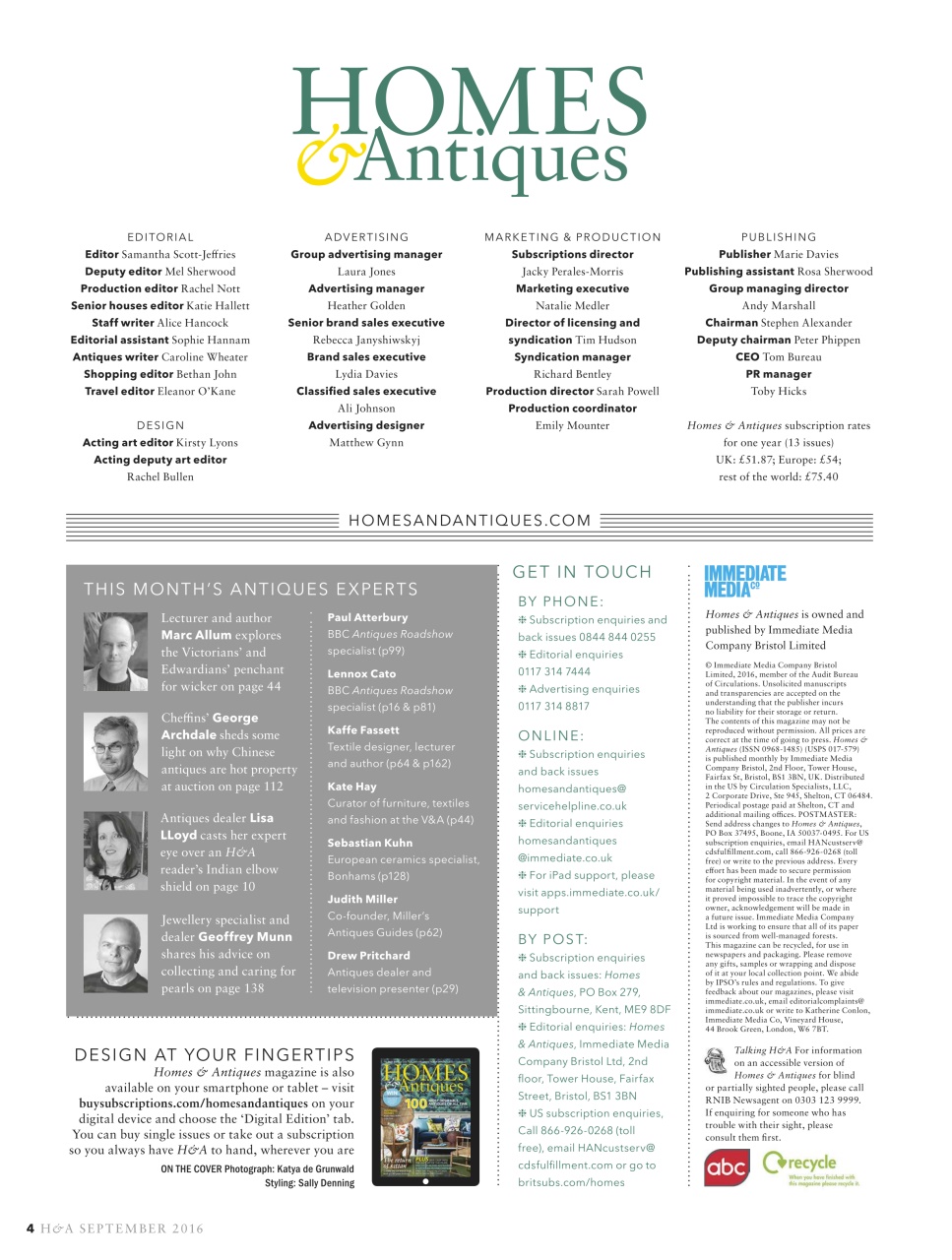 Homes & Antiques Magazine Preview Pages