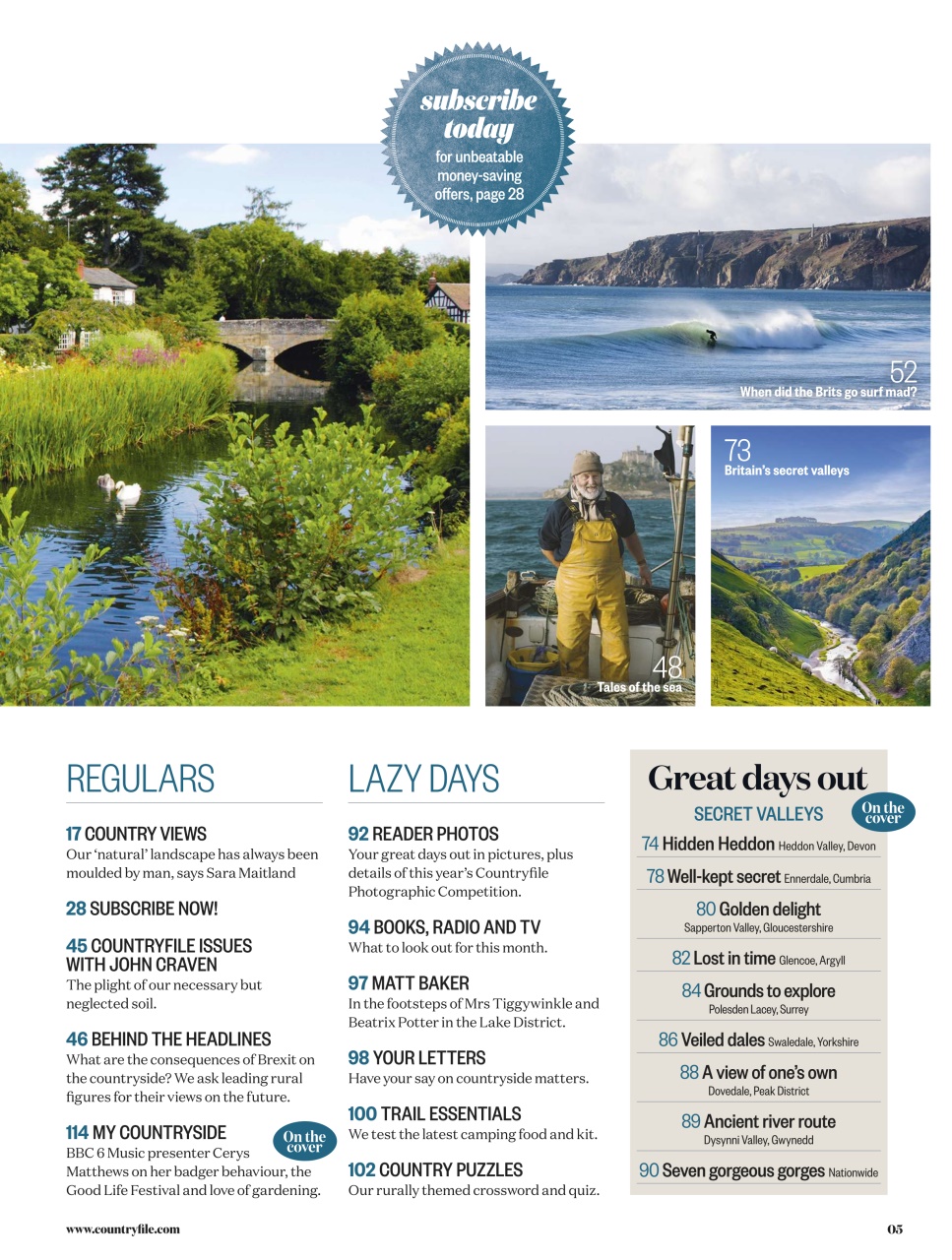 BBC Countryfile Magazine Preview Pages