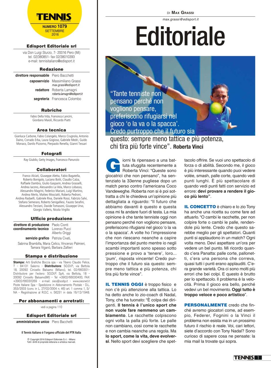 Il Tennis Italiano Preview Pages