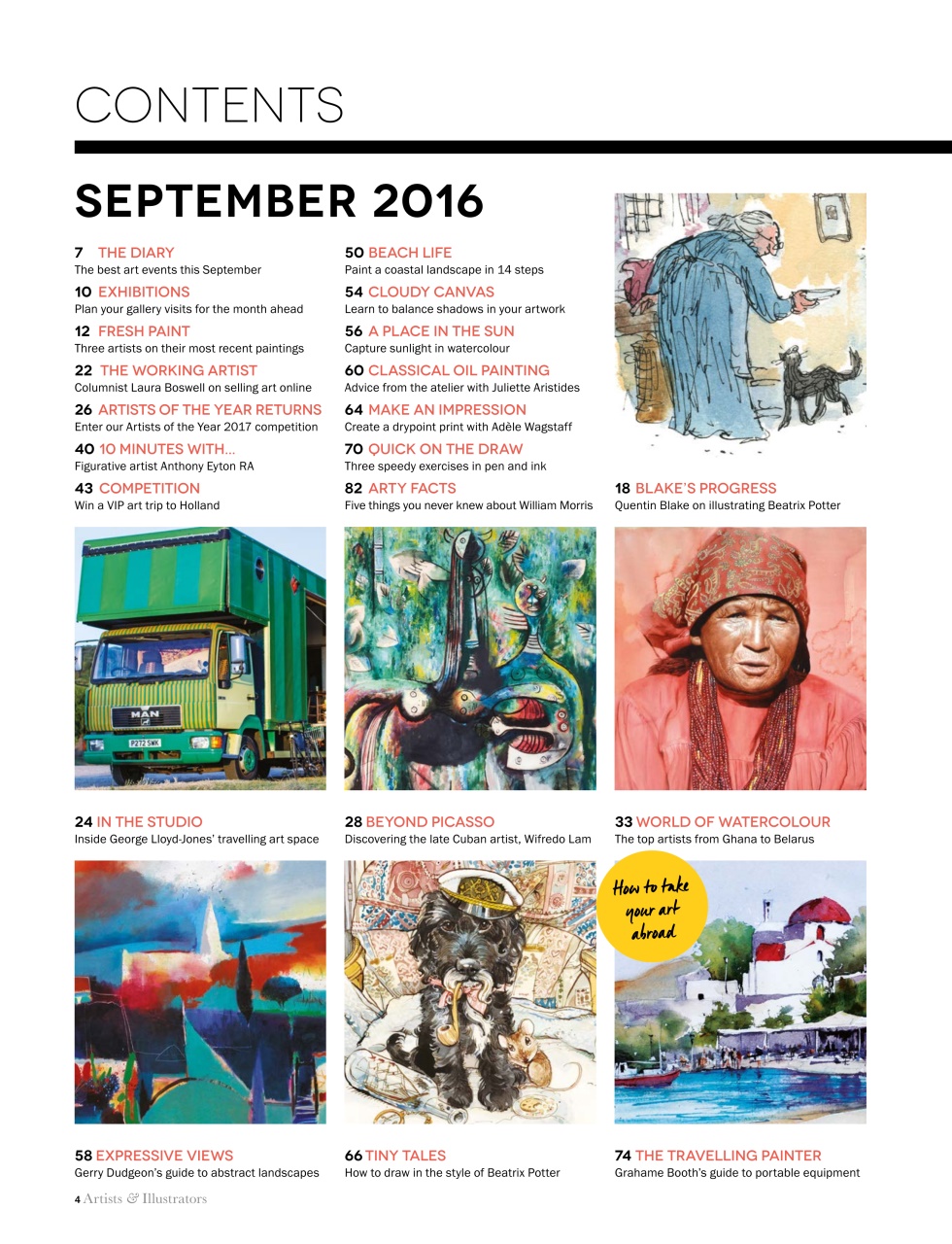 Artists & Illustrators Preview Pages