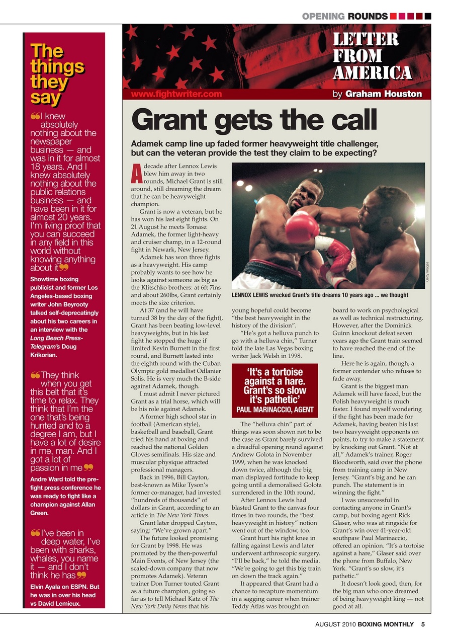 Boxing Monthly Preview Pages