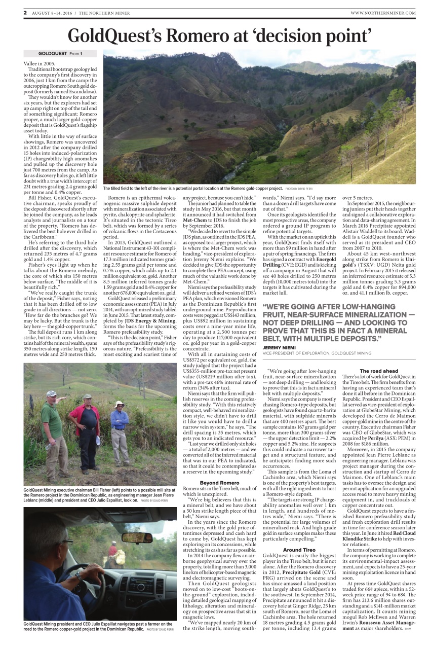 The Northern Miner Preview Pages