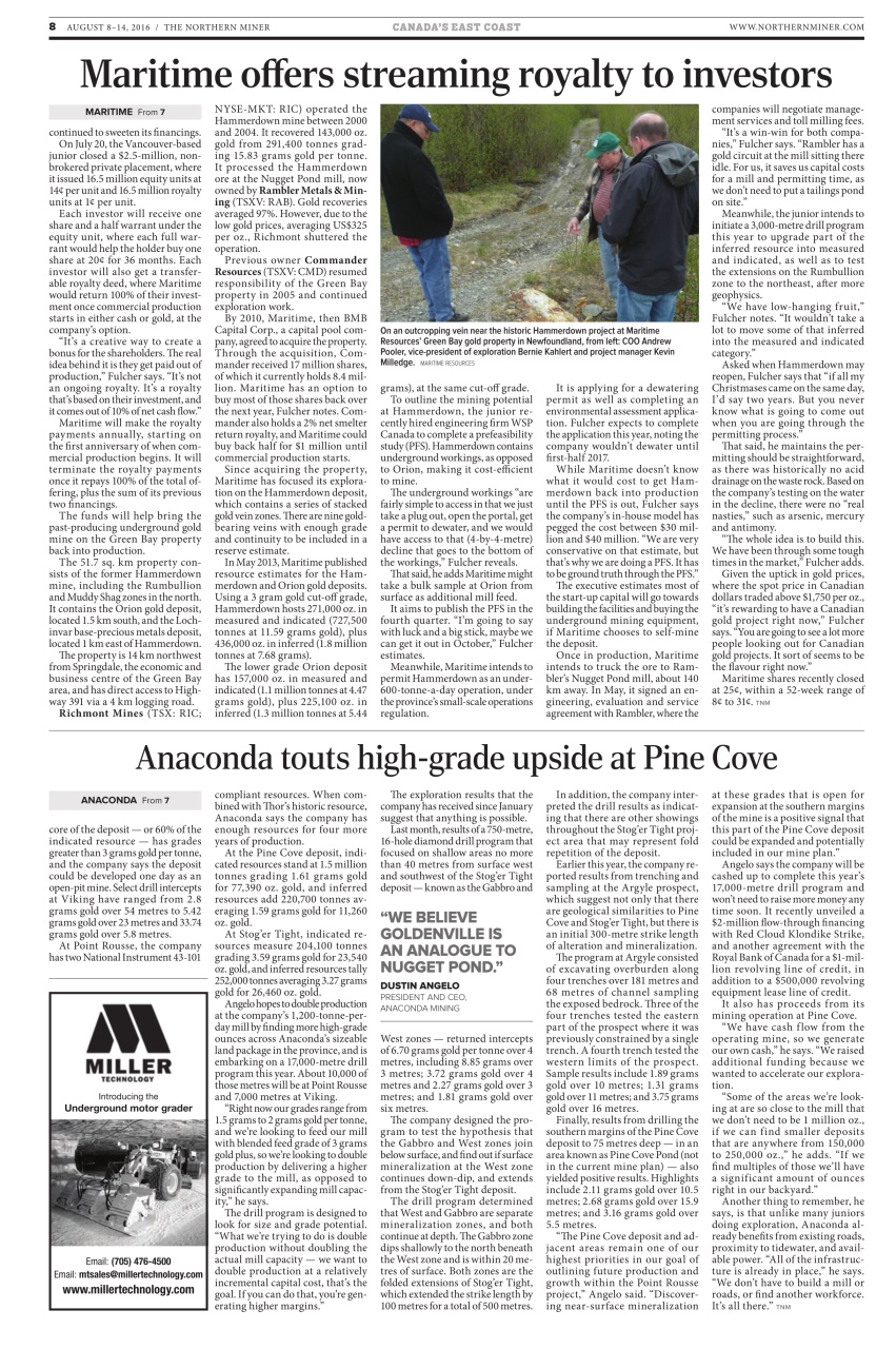 The Northern Miner Preview Pages