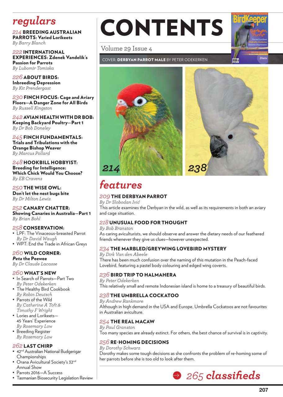 Australian Birdkeeper Magazine Preview Pages