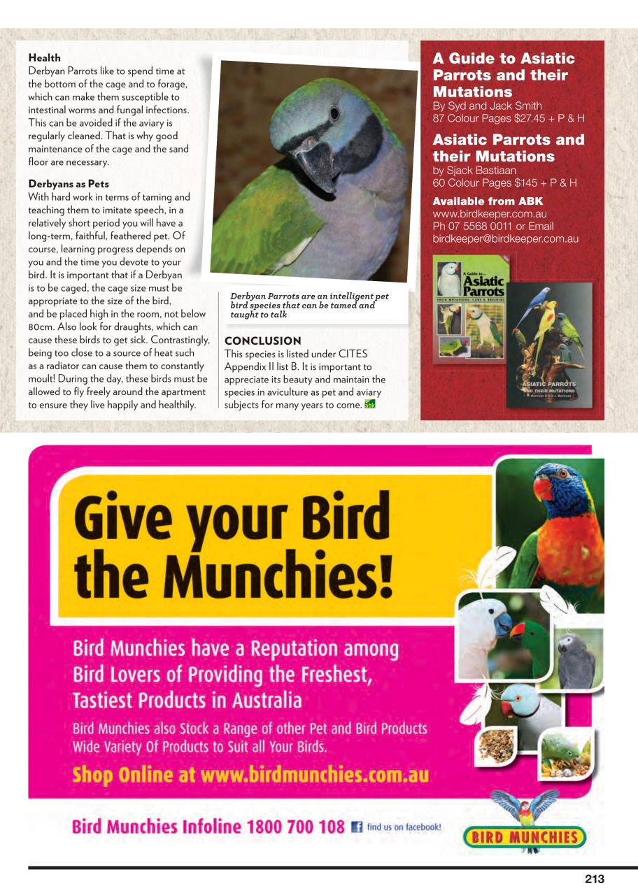 Australian Birdkeeper Magazine Preview Pages