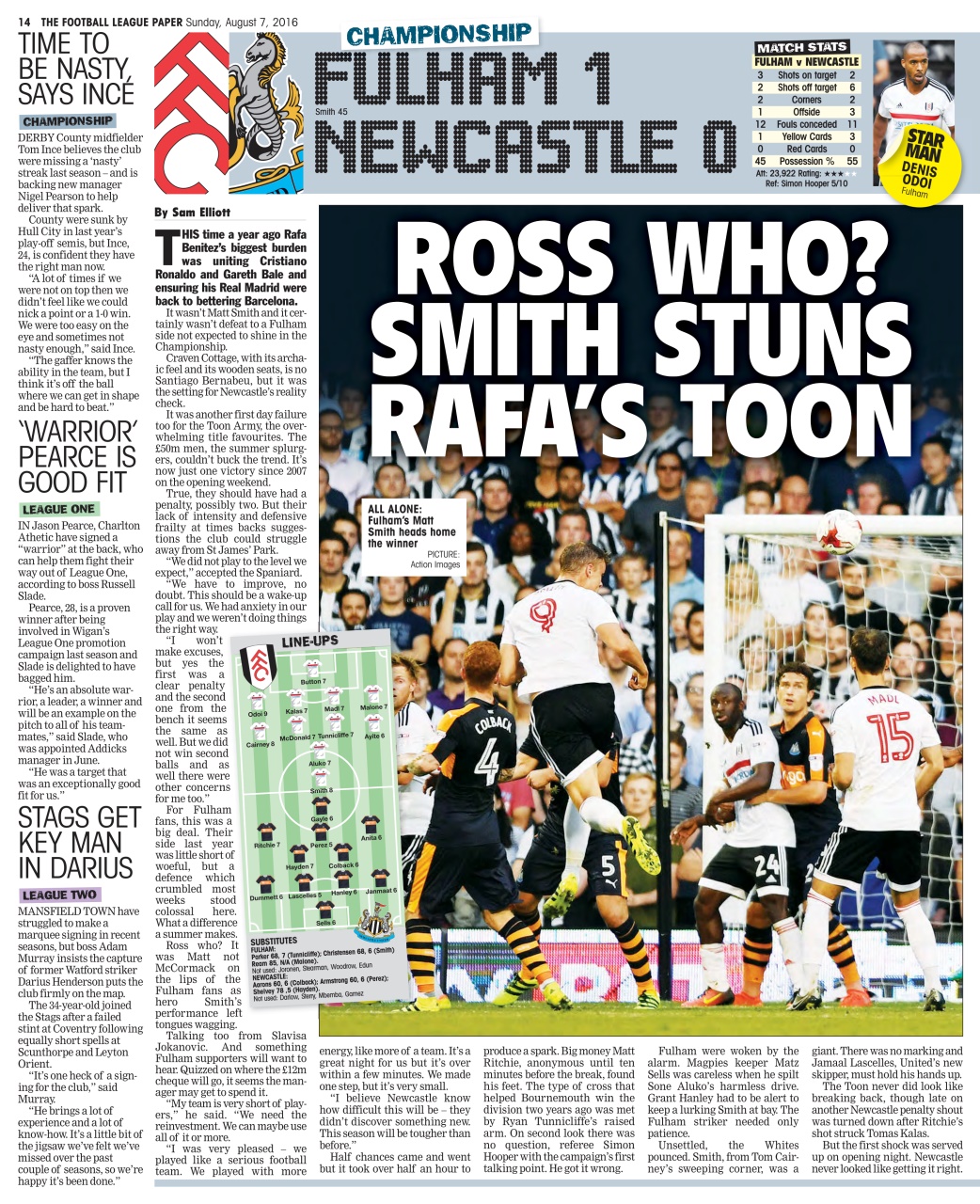 The Football League Paper Preview Pages
