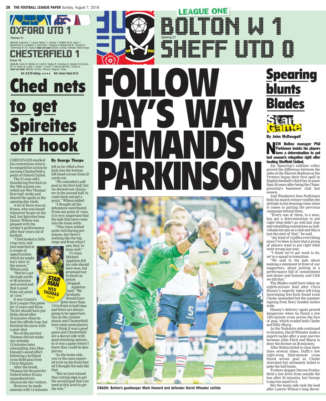 The Football League Paper Preview Pages