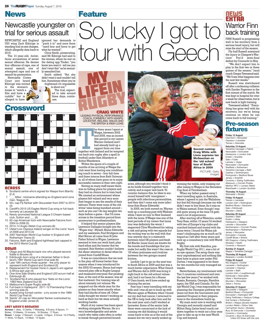 The Rugby Paper Preview Pages