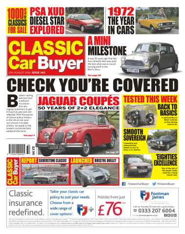 Classic Car Buyer issue No. 343 Check You're Covered