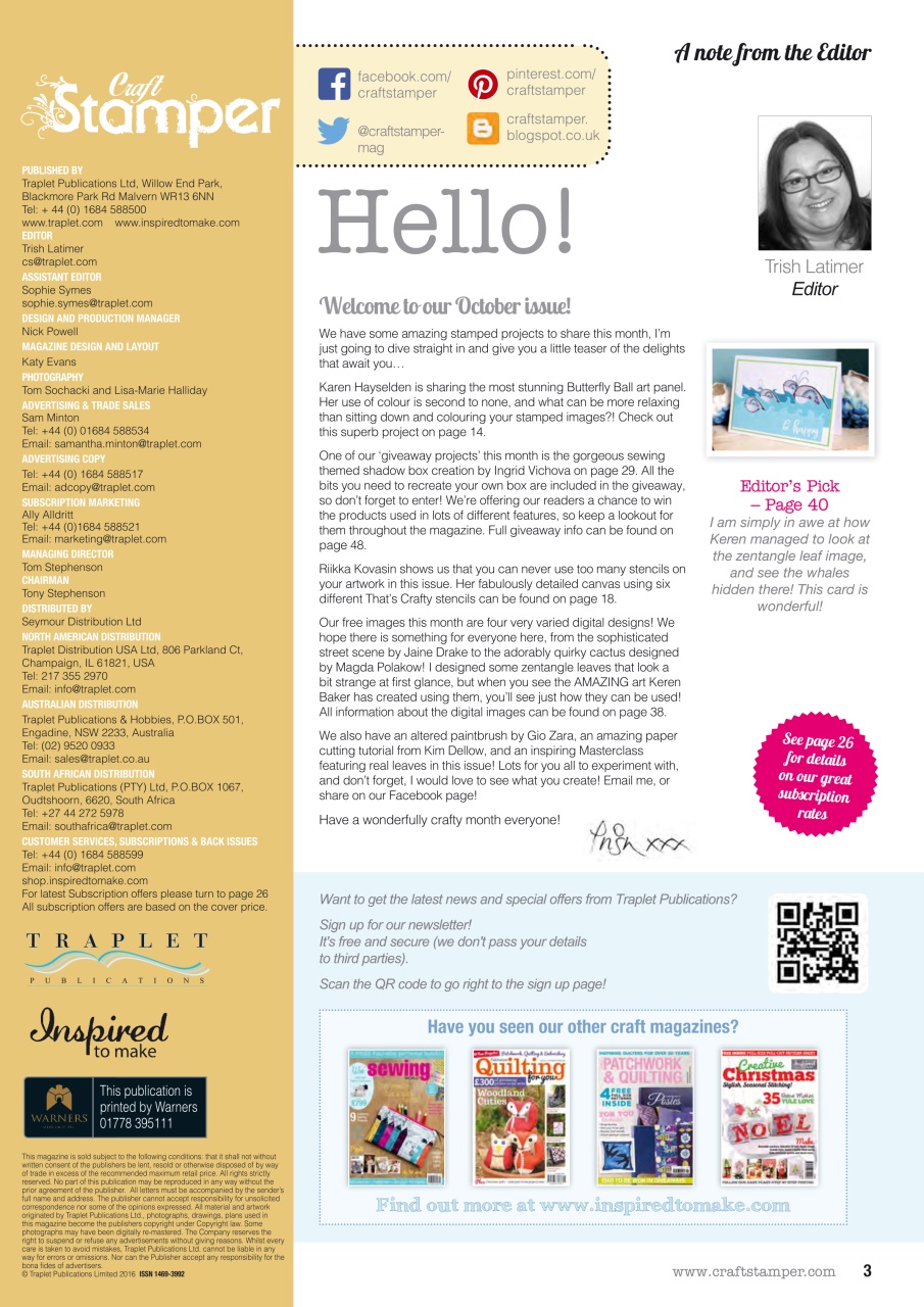 Craft Stamper Preview Pages