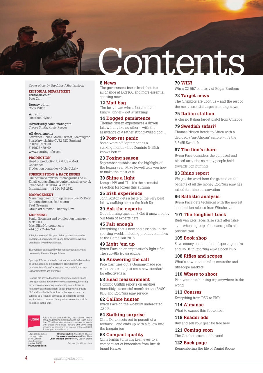 Sporting Rifle Preview Pages