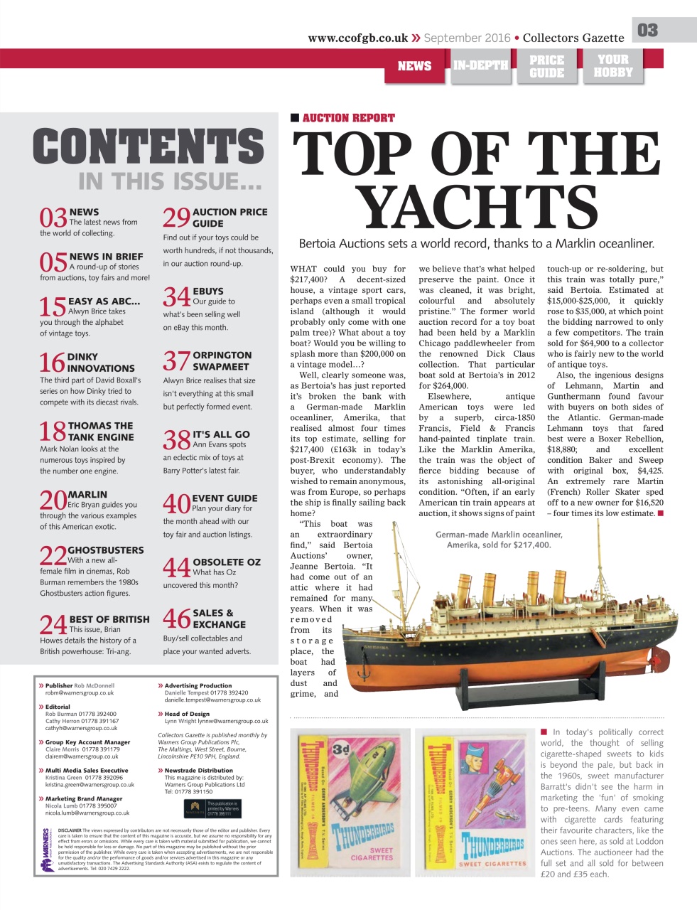 Collectors Gazette Preview Pages