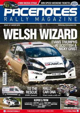 Pacenotes Rally magazine issue Issue 147 - August 2016