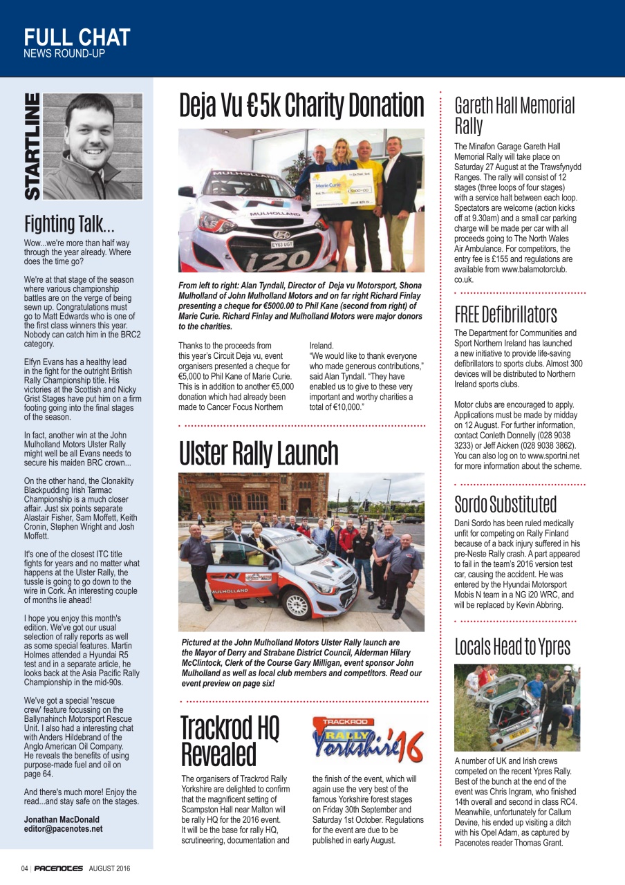 Pacenotes Rally magazine Preview Pages