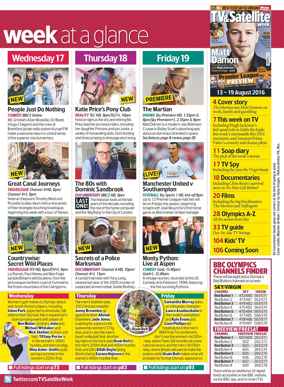 TV & Satellite Week Preview Pages