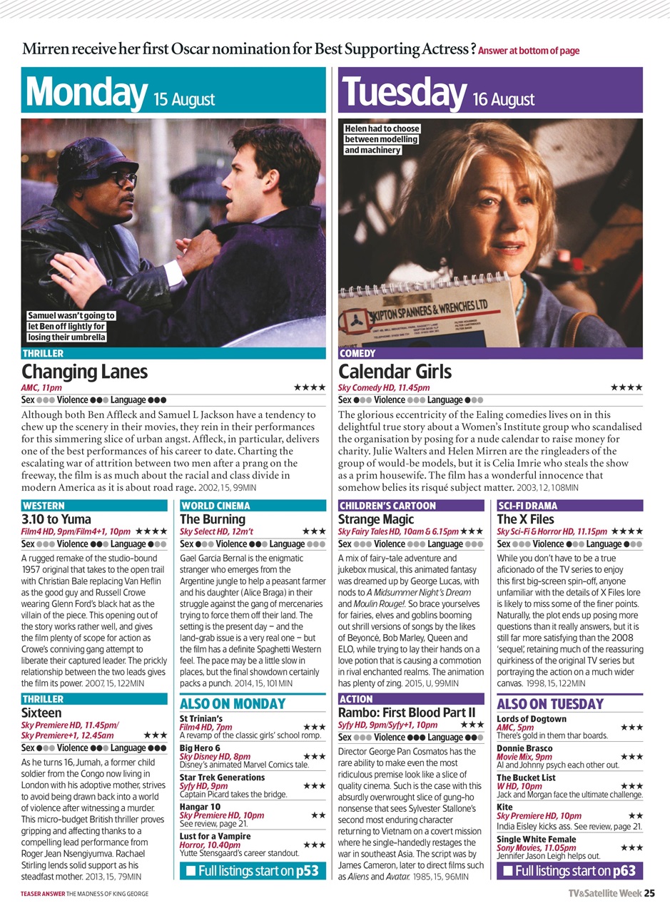 TV & Satellite Week Preview Pages