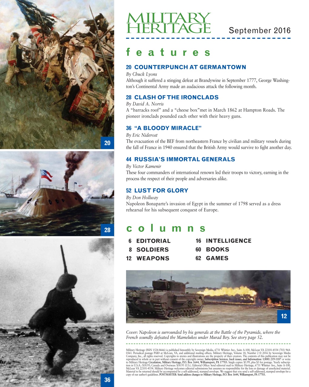 Military Heritage Preview Pages