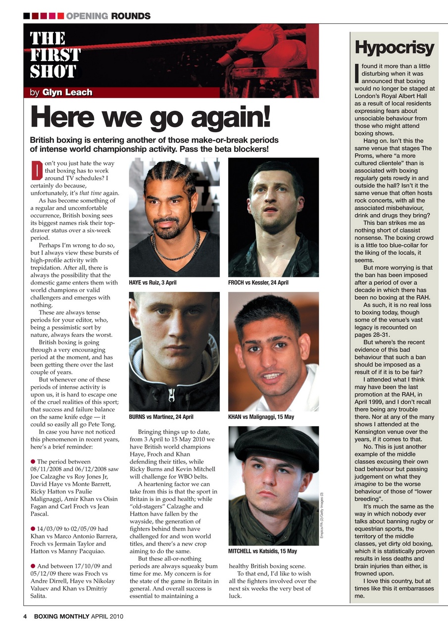 Boxing Monthly Preview Pages
