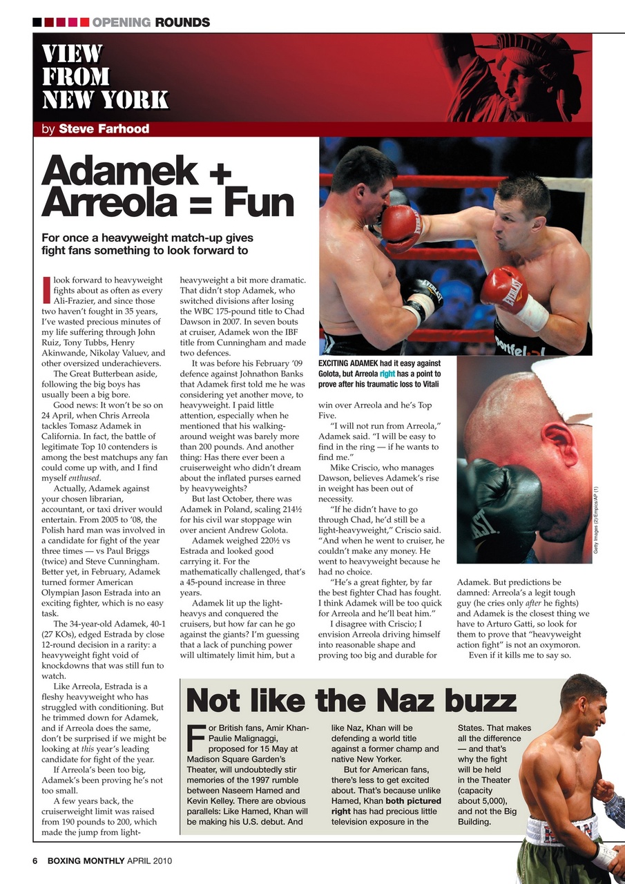 Boxing Monthly Preview Pages